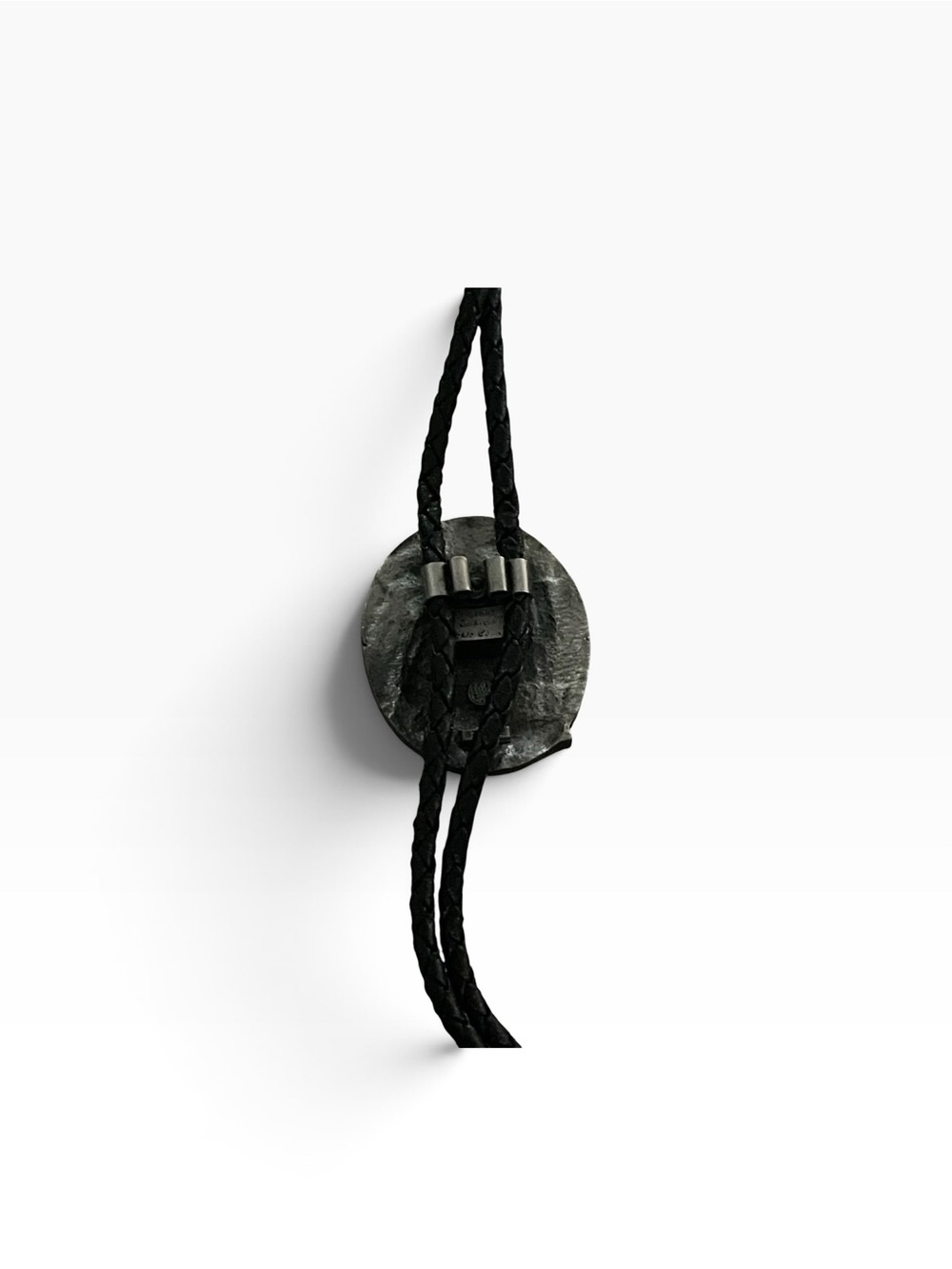 Black Western Bolo Tie with Eagle Slide - Picture 7 of 10